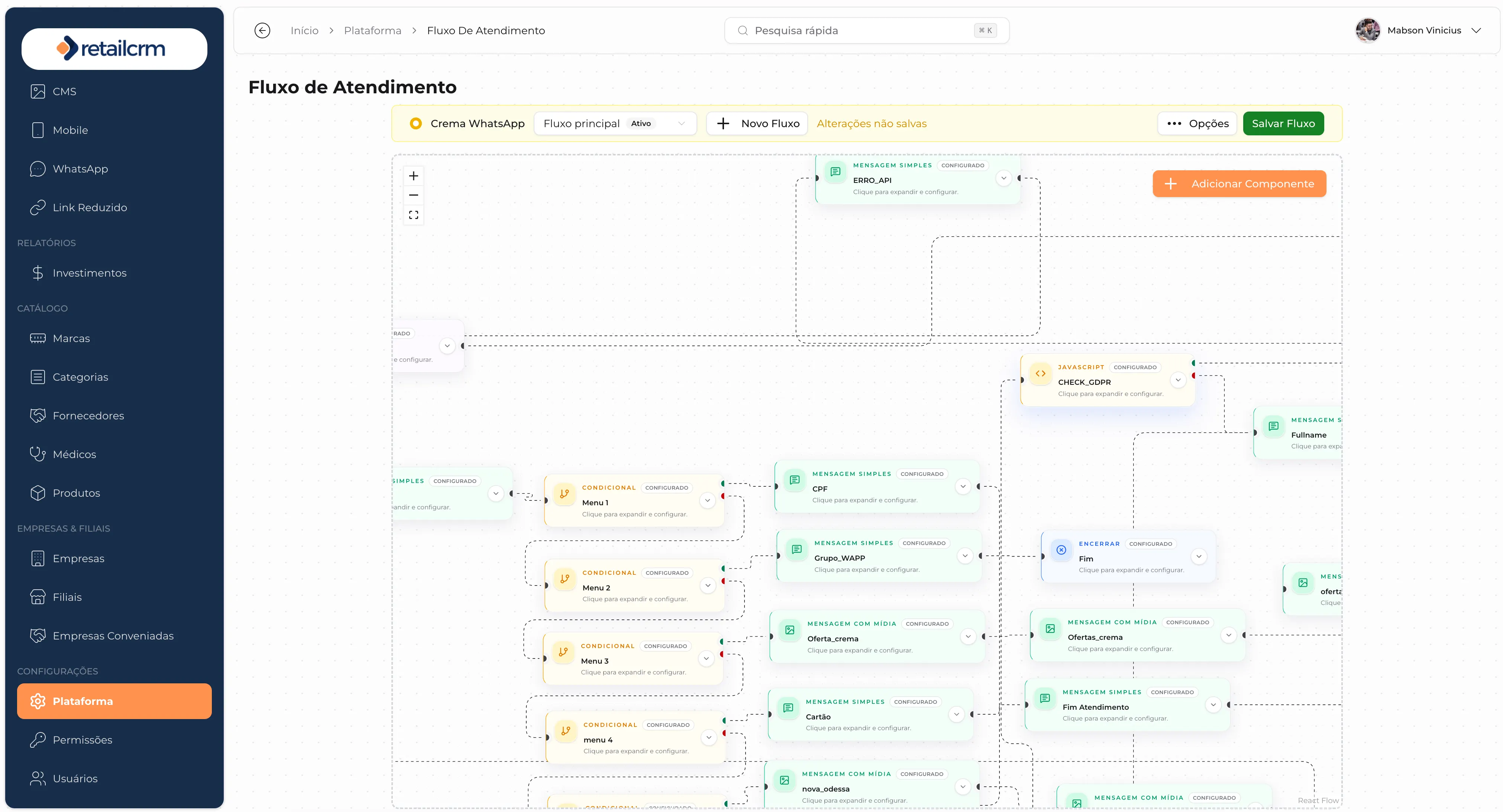 Atendimento automatizado com IA e APIs